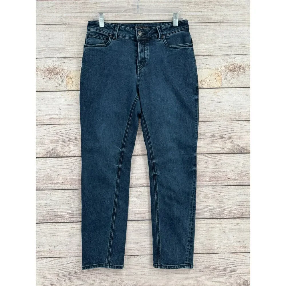 prAna Buxton Slim Boyrfriend Jeans Womens 4/27 Blue Dark Wash Denim